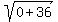 sqrt%280%2B36%29