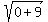 sqrt%280%2B9%29+