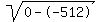 sqrt%280--512%29