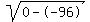 sqrt%280--96%29