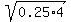 sqrt%280.25%2A4%29