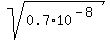 sqrt%280.7%2A10%5E%28-8%29%29