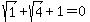 sqrt%281%29%2Bsqrt%284%29%2B1=0