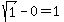 sqrt%281%29-0=1