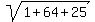 sqrt%281%2B64%2B25%29