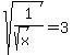sqrt%281%2F%28sqrt%28x%29%29%29=3