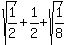sqrt%281%2F2%29+%2B+1%2F2+%2B+sqrt%281%2F8%29