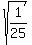 sqrt%281%2F25%29