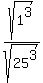sqrt%281%5E3%29%2Fsqrt%2825%5E3%29