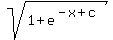 sqrt%281+%2B+e%5E%28-x%2Bc%29%29