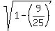 sqrt%281-%289%2F25%29%29