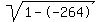 sqrt%281--264%29