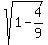 sqrt%281-4%2F9%29