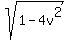 sqrt%281-4v%5E2%29