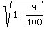 sqrt%281-9%2F400%29
