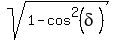 sqrt%281-cos%5E2%28delta%29%29