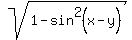 sqrt%281-sin%5E2%28x-y%29%29