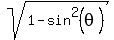 sqrt%281-sin%5E2+%28theta%29%29