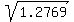 sqrt%281.2769%29