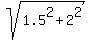 sqrt%281.5%5E2+%2B+2%5E2%29