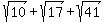 sqrt%2810%29%2Bsqrt%2817%29%2Bsqrt%2841%29