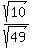 sqrt%2810%29%2Fsqrt%2849%29