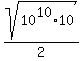 sqrt%2810%5E10%2A10%29%2F2
