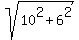 sqrt%2810%5E2%2B6%5E2%29
