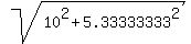 sqrt%2810%5E2+%2B+5.33333333%5E2%29