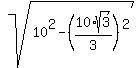 sqrt%2810%5E2+-+%2810%2Asqrt%283%29%2F3%29%5E2%29
