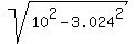 sqrt%2810%5E2-3.024%5E2%29