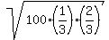 sqrt%28100%2A%281%2F3%29%2A%282%2F3%29%29