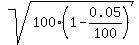 sqrt%28100%2A%281-0.05%2F100%29%29