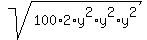 sqrt%28100%2A2%2Ay%5E2%2Ay%5E2%2Ay%5E2%29