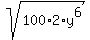 sqrt%28100%2A2%2Ay%5E6%29