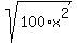 sqrt%28100%2Ax%5E2%29