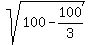 sqrt%28100+-+100%2F3%29