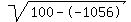 sqrt%28100--1056%29