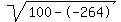 sqrt%28100--264%29