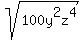 sqrt%28100y%5E2z%5E4%29
