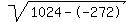 sqrt%281024--272%29