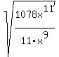 sqrt%281078x%5E11%2F11x%5E9%29