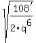sqrt%28108%2F2q%5E6%29