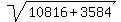 sqrt%2810816%2B3584%29