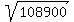 sqrt%28108900%29