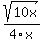 sqrt%2810x%29%2F4x