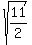 sqrt%2811%2F2%29