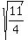 sqrt%2811%2F4%29