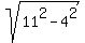 sqrt%2811%5E2-+4%5E2%29