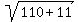 sqrt%28110%2B11%29